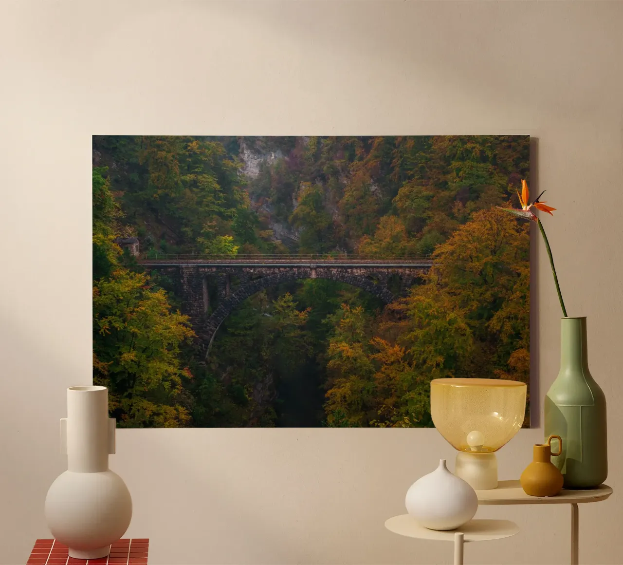 Sussurri di sentieri d'autunno tela con Cornice a cassetta da PhotoVibe Decor
