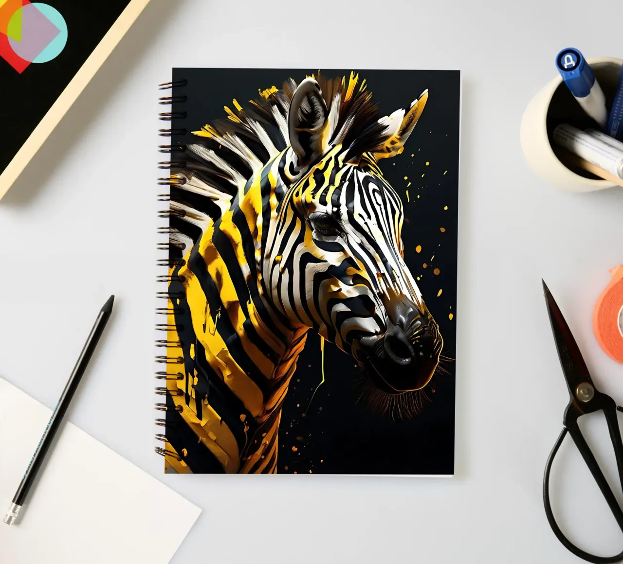 Zebra_style_G_1 spiral notebook by Tierisch bunt by LK