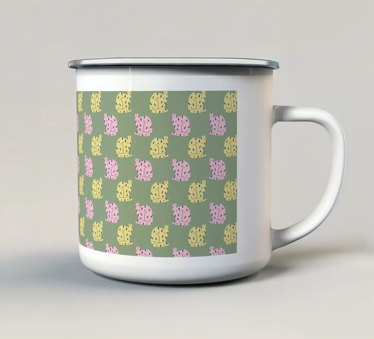 Tiger Pattern No 16 tazza in smalto da treechild