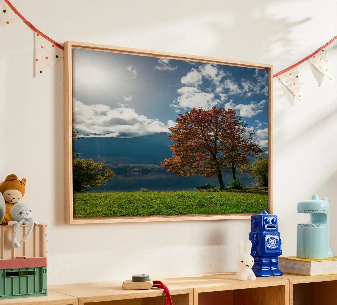Sussurri di sentieri d'autunno tela con Cornice a cassetta da PhotoVibe Decor
