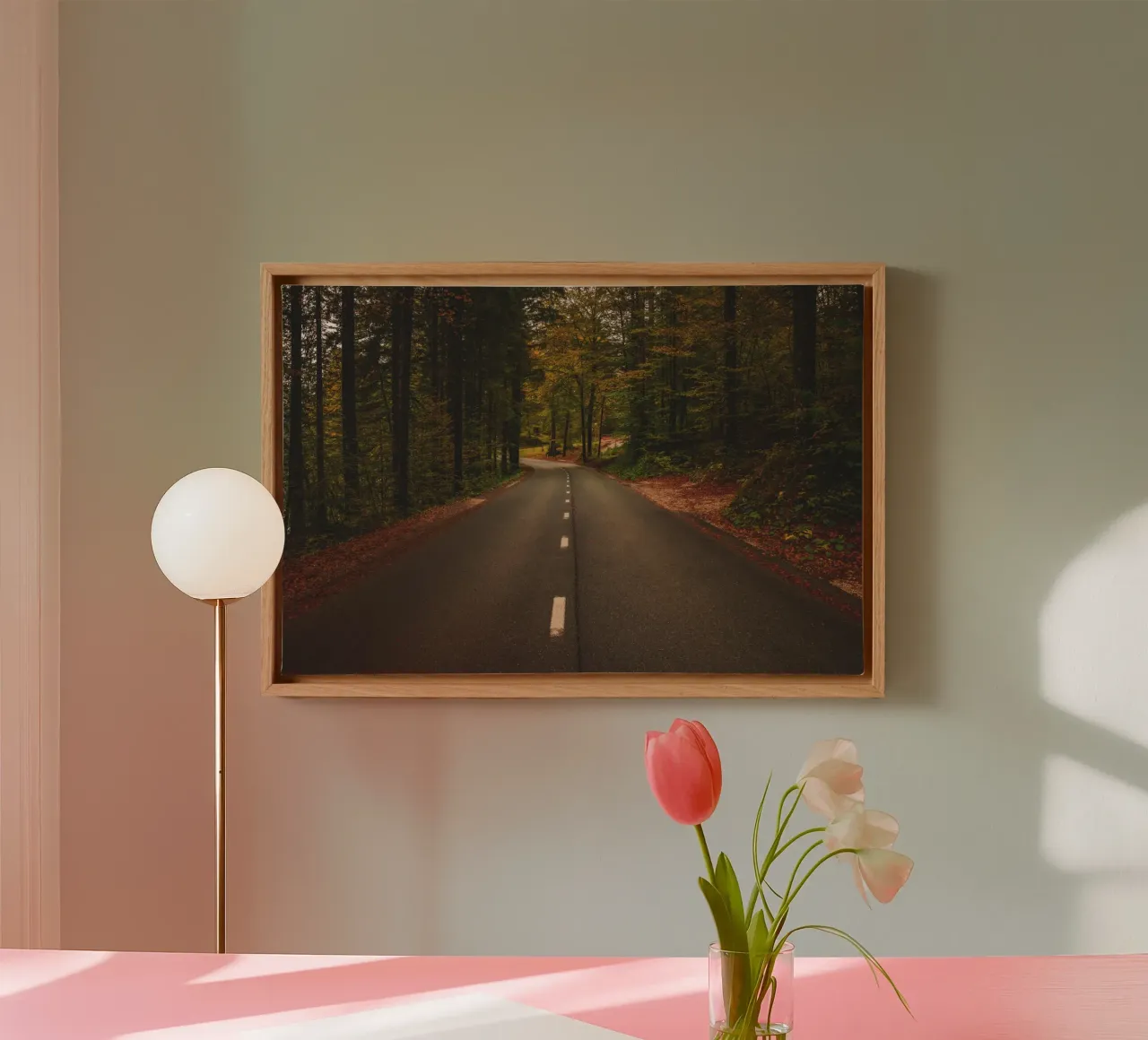 Sussurri di sentieri d'autunno tela con Cornice a cassetta da PhotoVibe Decor
