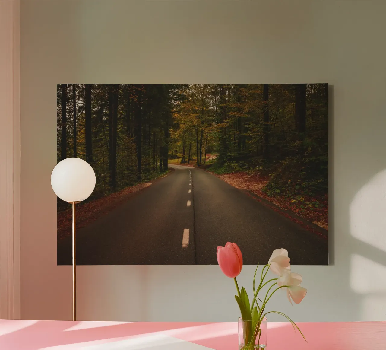 Sussurri di sentieri d'autunno tela con Cornice a cassetta da PhotoVibe Decor