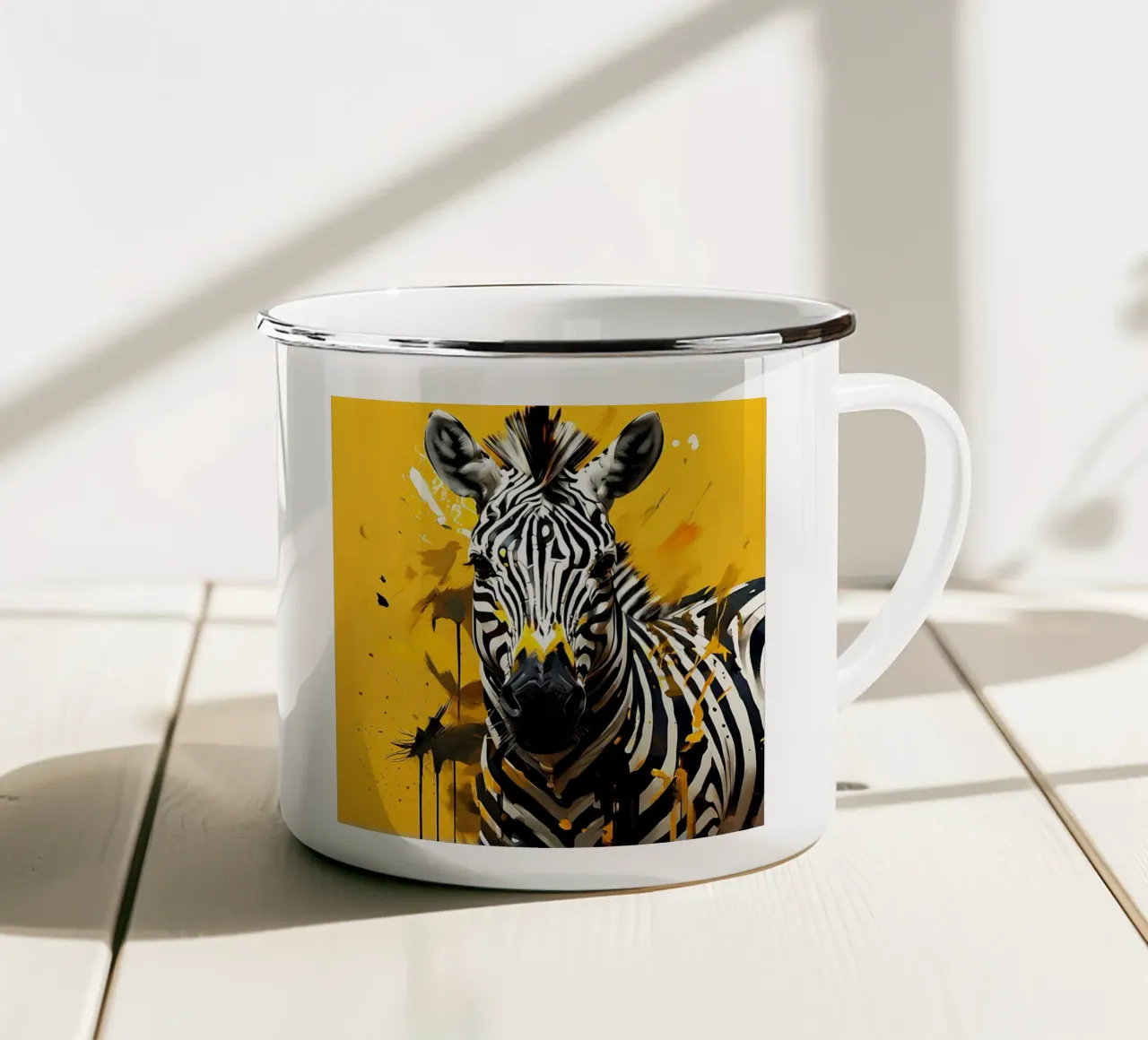 Stile_Zebra_G_2 tazza in smalto da Tierisch bunt by LK