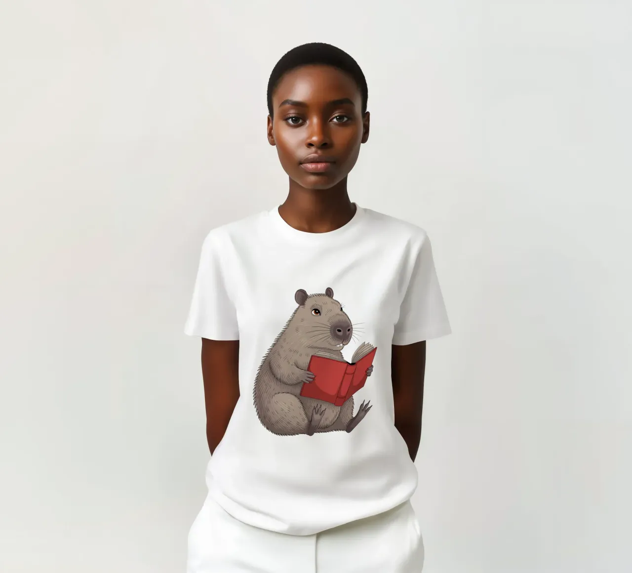 Capy & Bara beim Lesen t-shirt da Shirtfantastisch