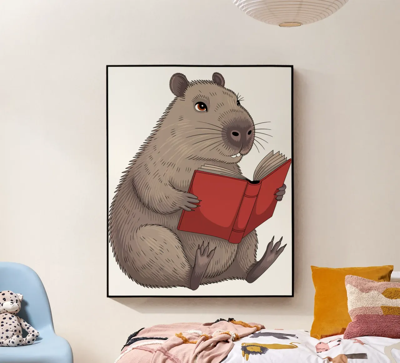 Capy & Bara beim Lesen plexiglass da Shirtfantastisch