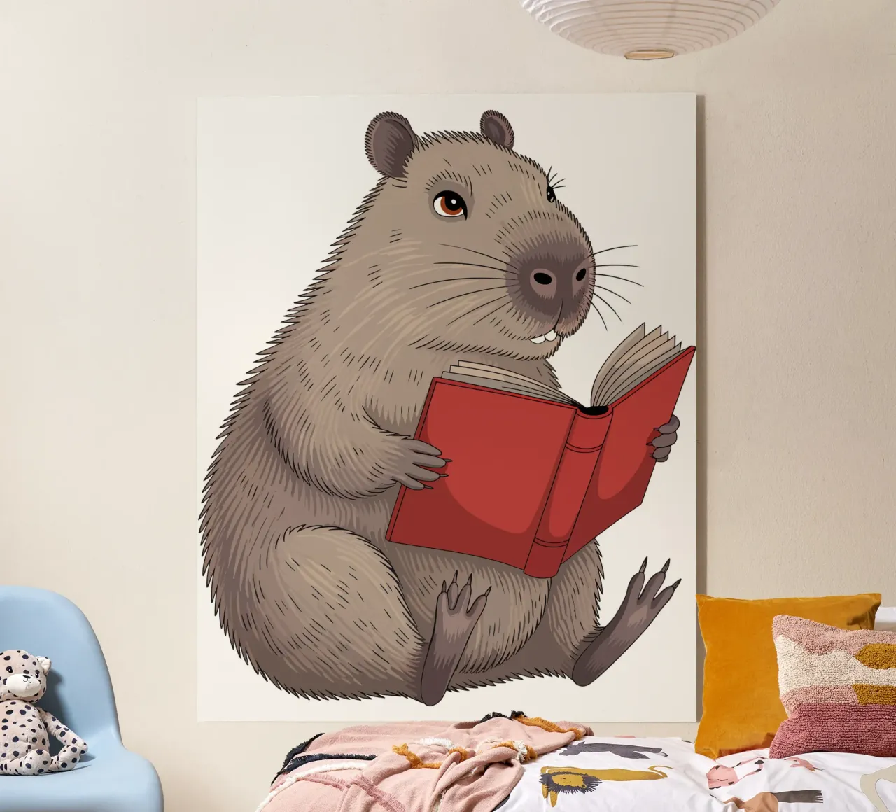 Capy & Bara beim Lesen plexiglass da Shirtfantastisch