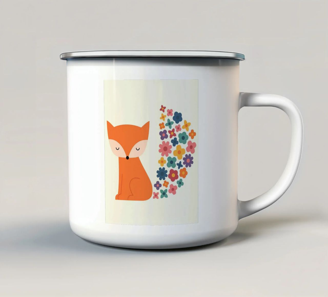 zibetto dalla coda colorata tazza in smalto da westface store