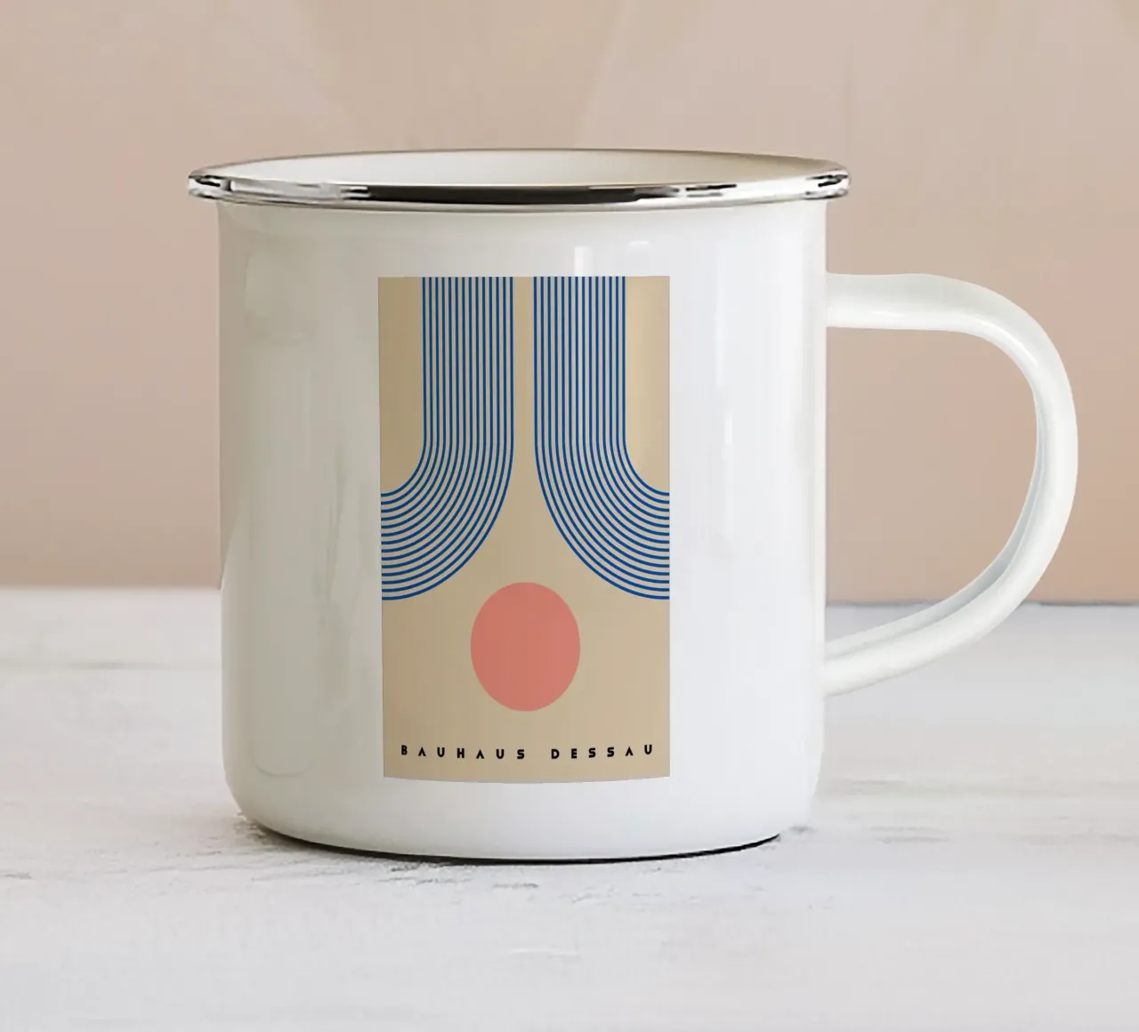 Bauhaus Dessau tazza in smalto da Brooke