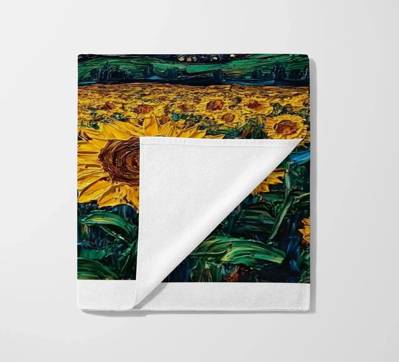 campo di girasoli in una limpida notte stellata telo mare da Piper Shop Oke