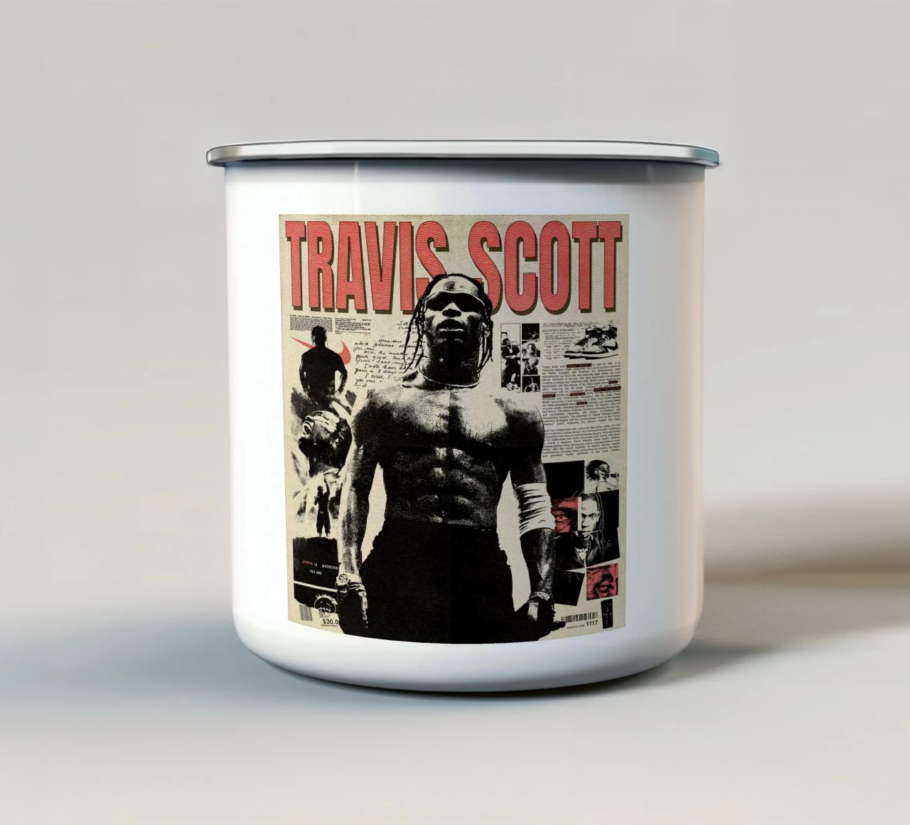 Travis Scott - Stile grunge tazza in smalto da Sigrid Rauuy