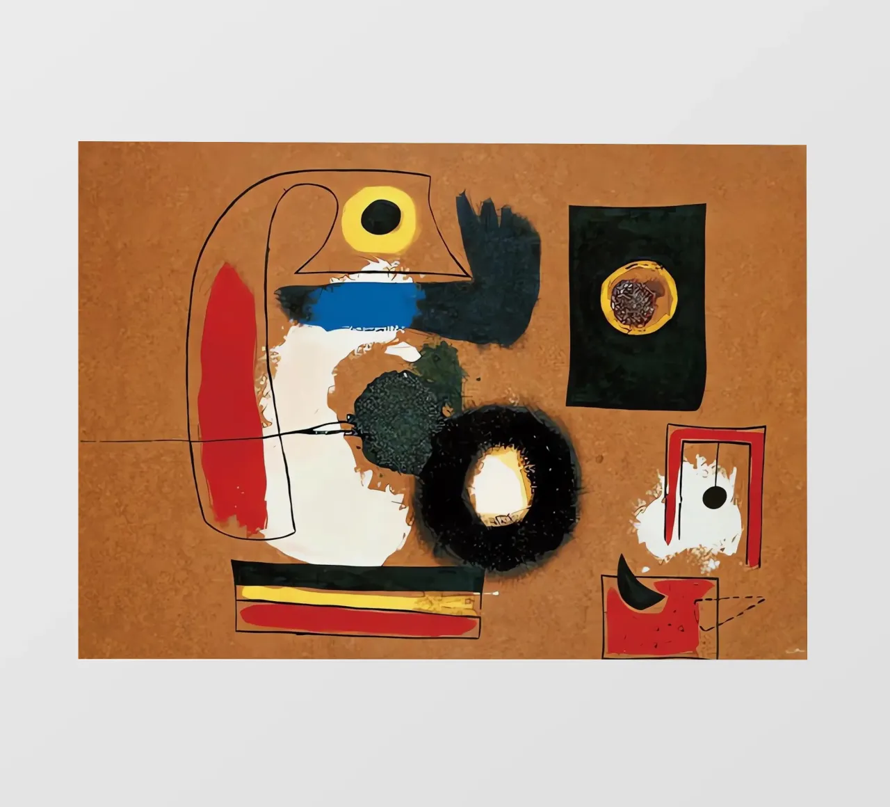 Joan Miró - Pittura pellicola backlit da Narciso