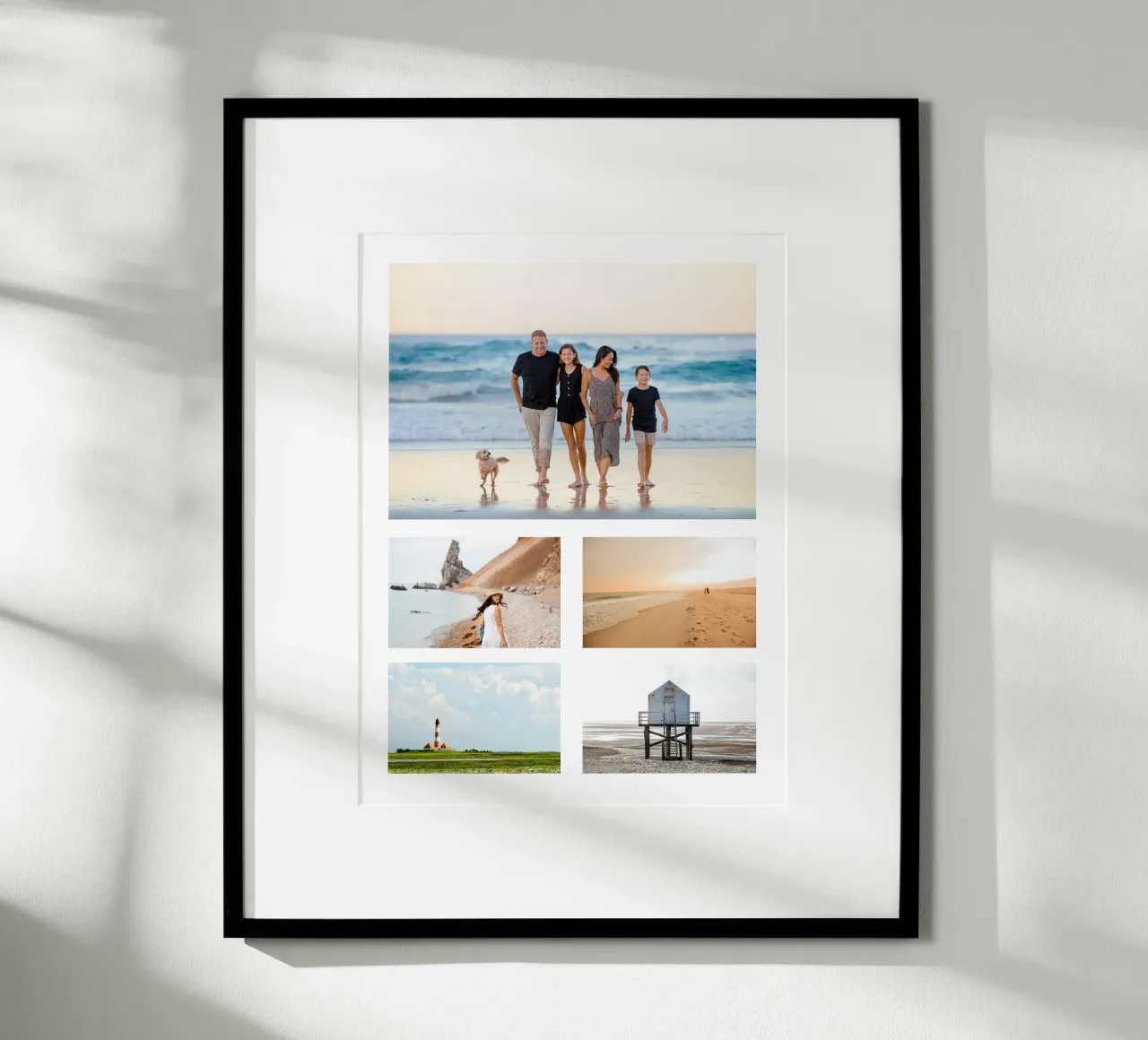 Fotocollage mit fünf Bildern poster da WORTSPIEL
