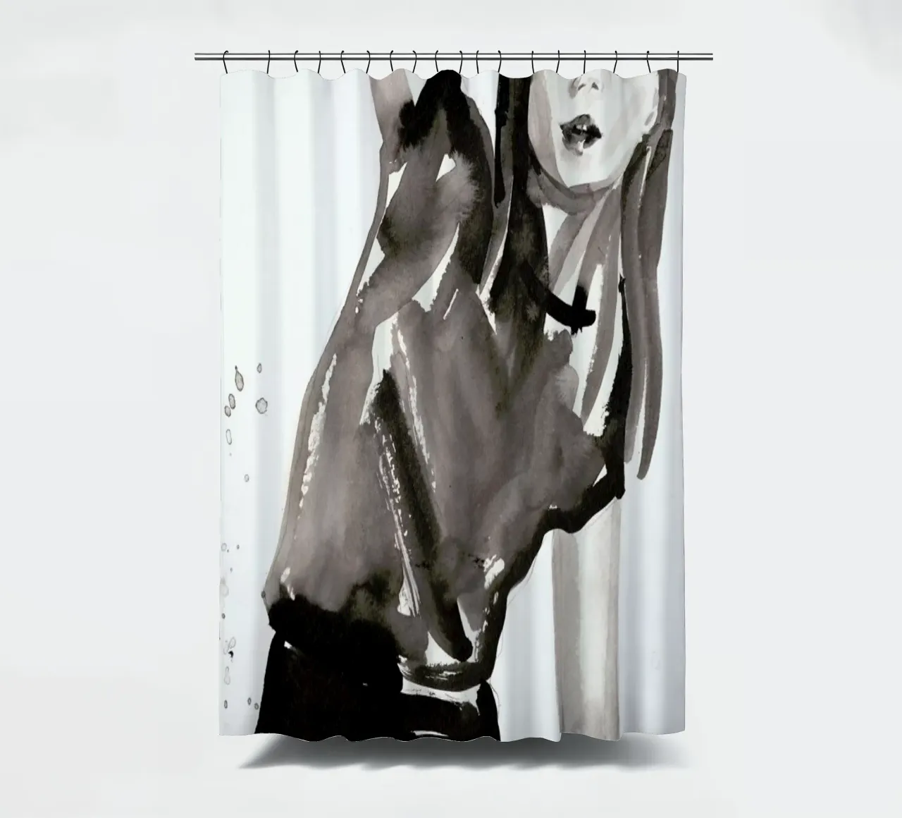 Arrivederci1 shower curtain by Victoria Verbaan