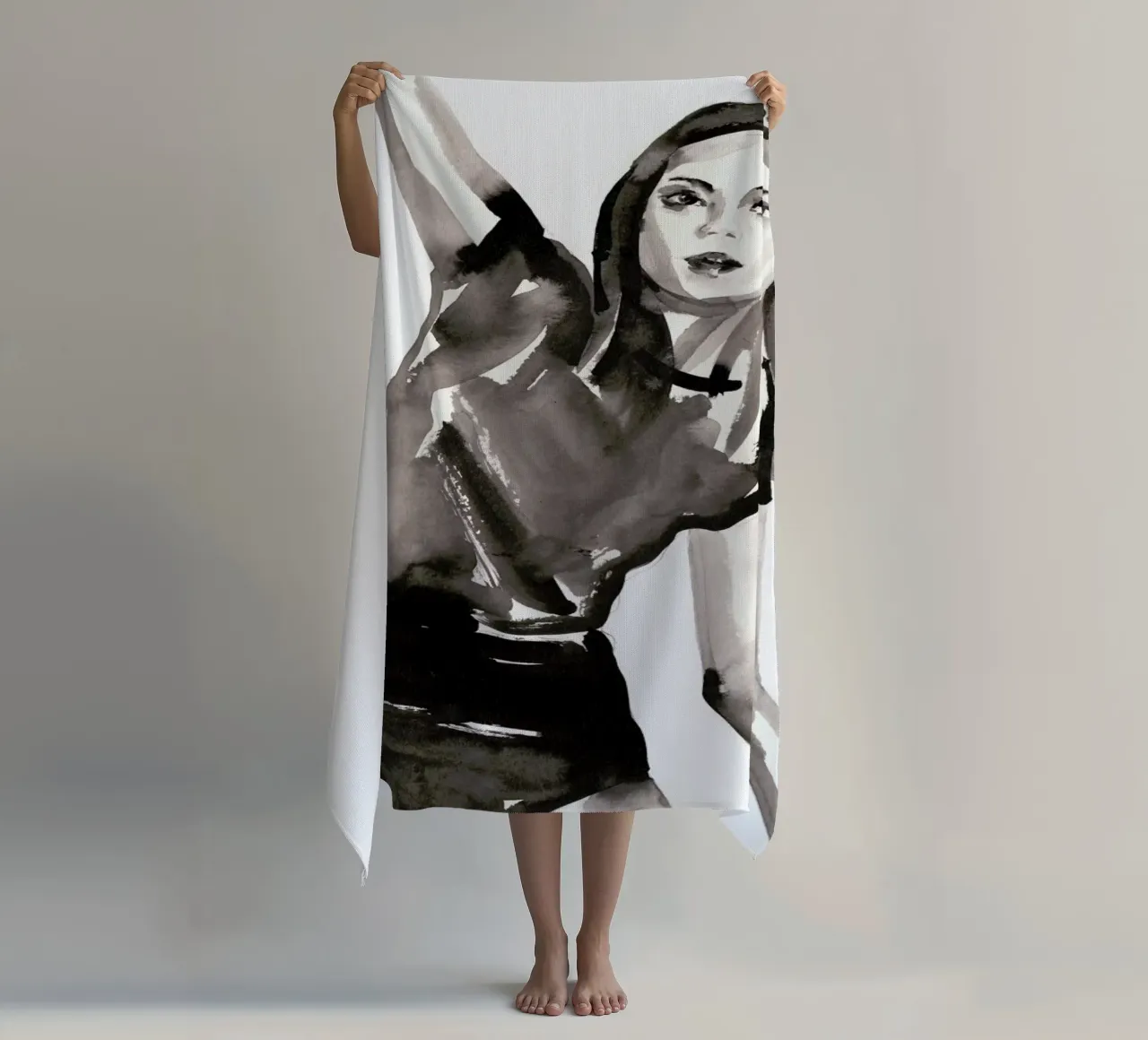 Arrivederci1 beach towel by Victoria Verbaan