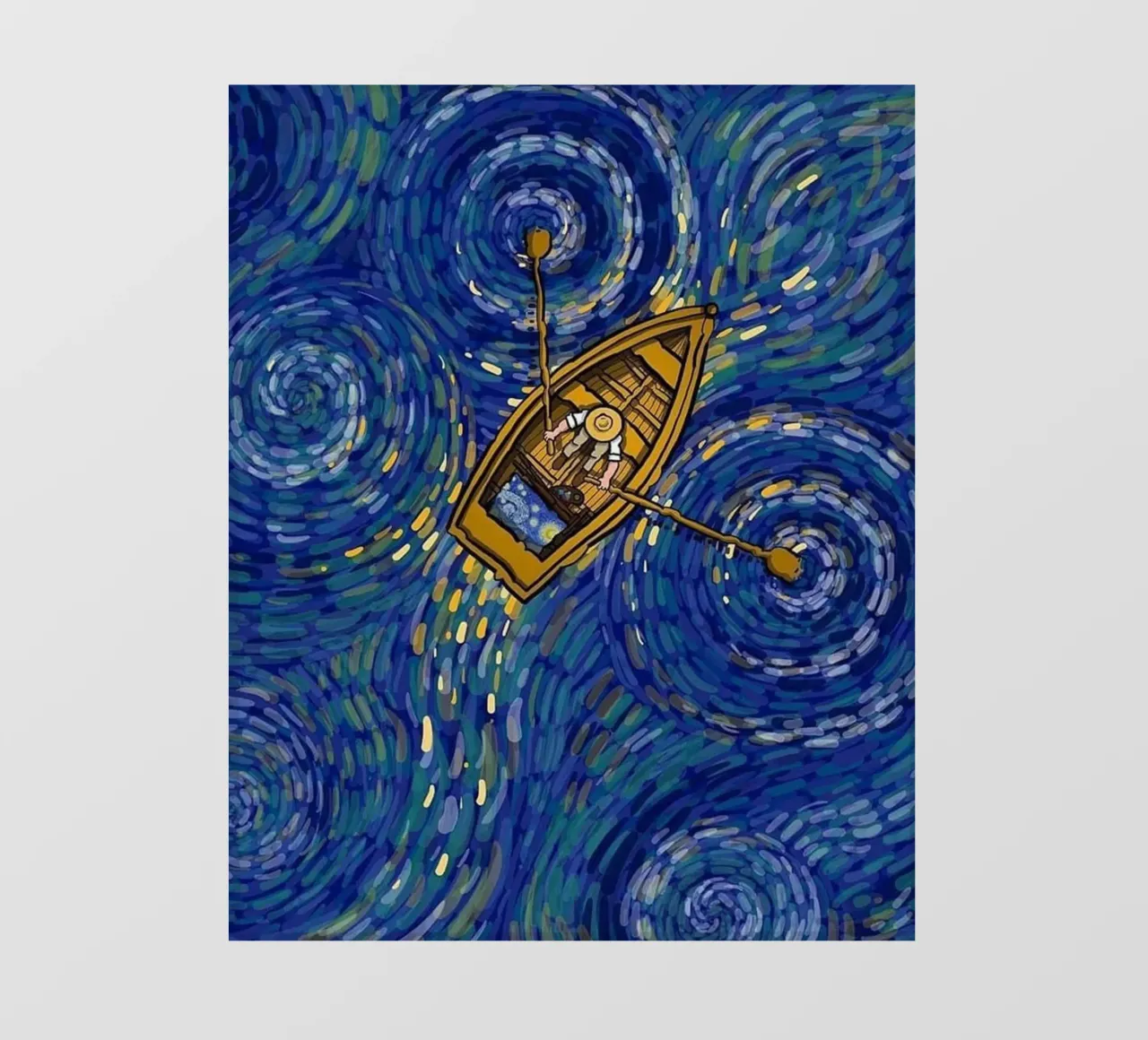barca di notte con vasche idromassaggio pellicola backlit da Piper Shop Oke