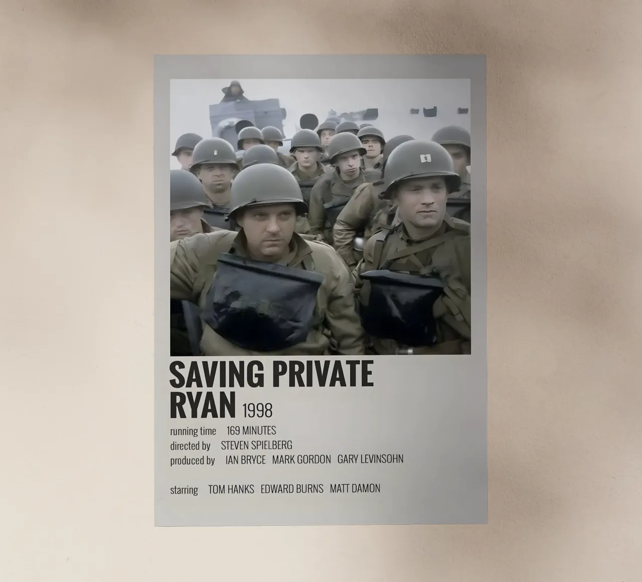 SAVING PRIVATE RYAN 1998 pellicola backlit da MVFminimalist