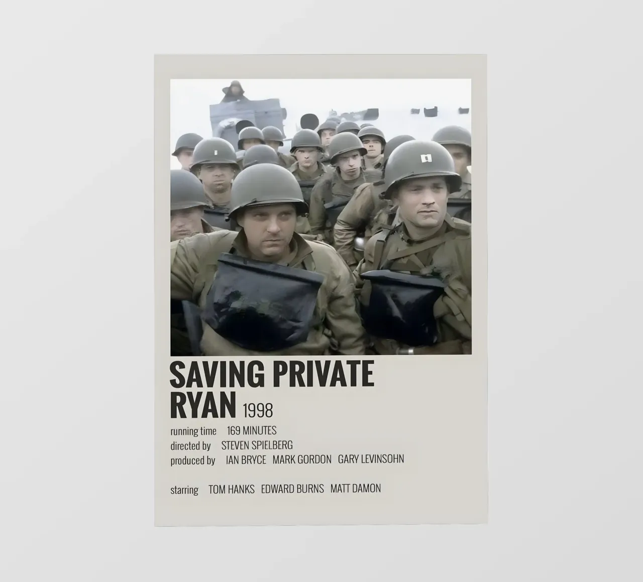 SAVING PRIVATE RYAN 1998 telo in pvc da MVFminimalist