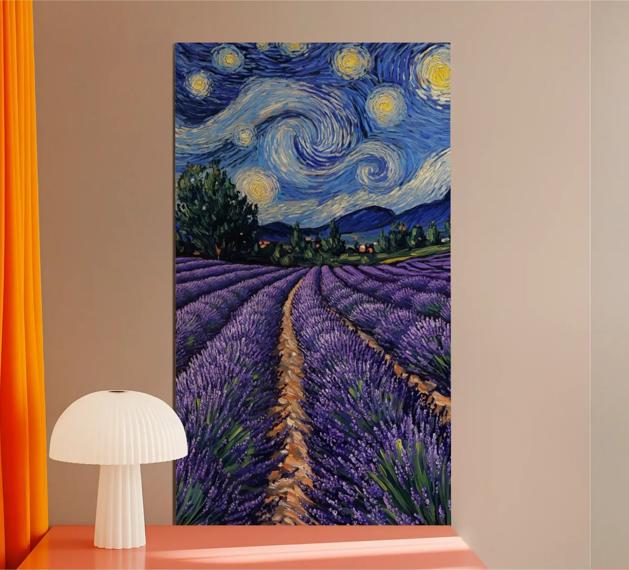 campi di lavanda in una notte stellata carta hahnemühle da Piper Shop Oke