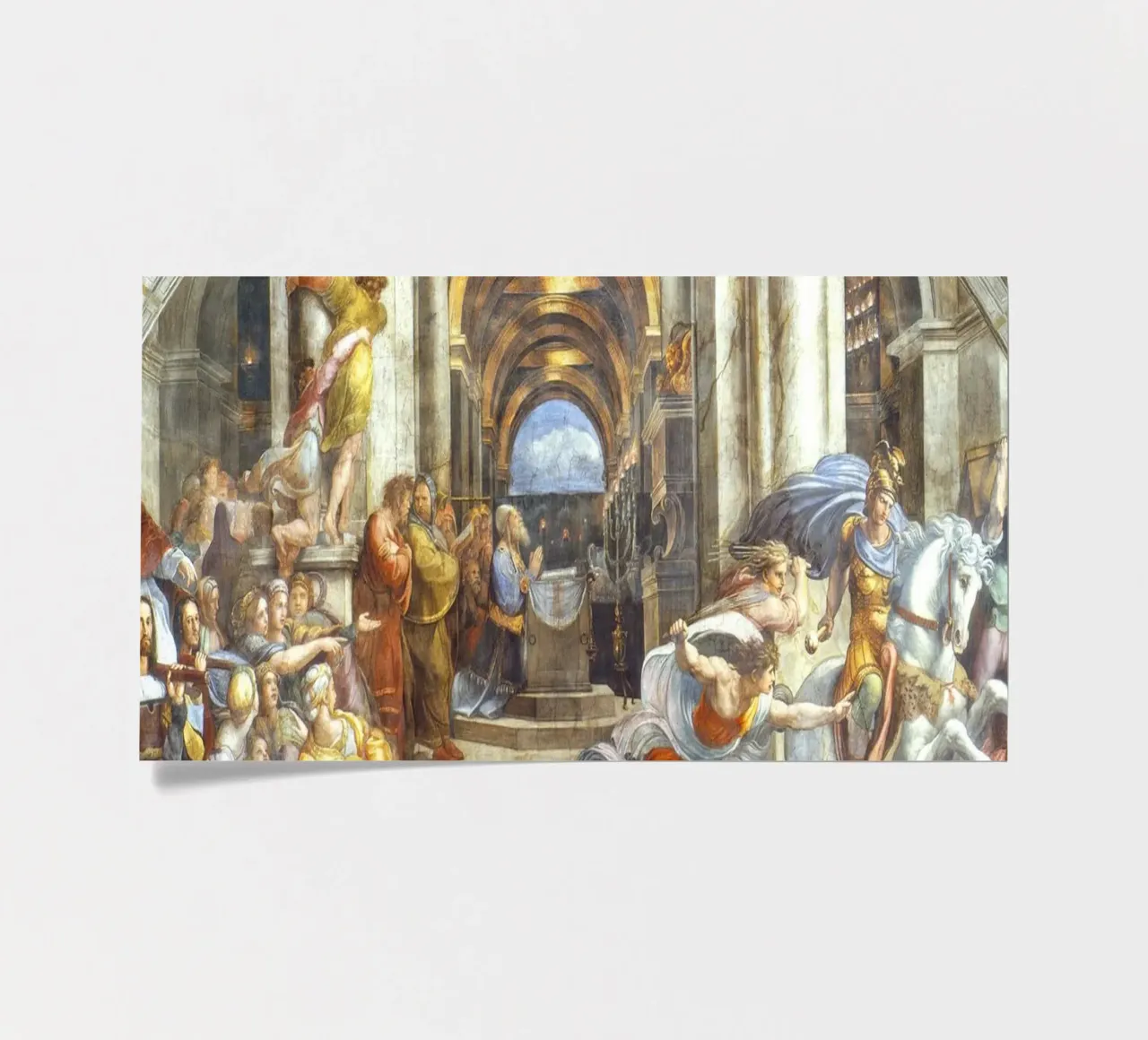 Die Vertreibung des Heliodorus von Raphael Stickerbogen von Venus Art