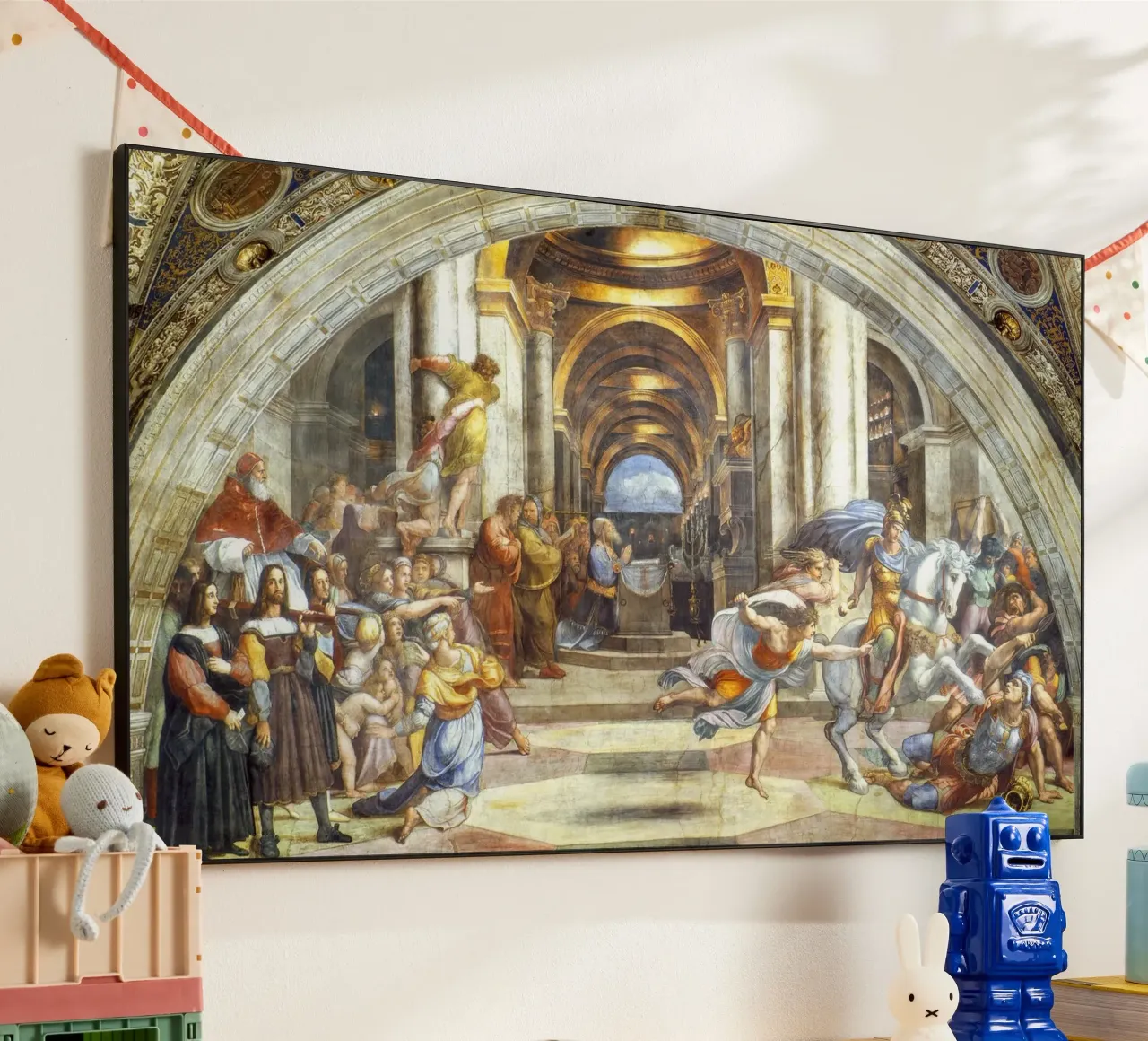 La cacciata di Eliodoro di Raffaello alluminio dibond da Venus Art