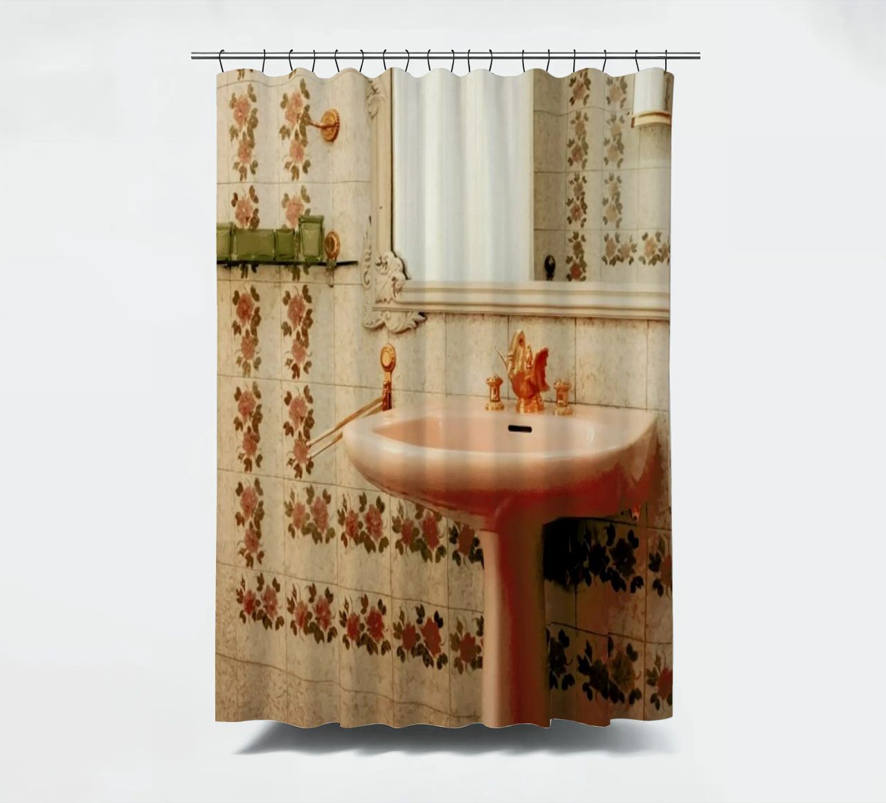 The Pink Sink Duschvorhang von Sebastian Hilgetag