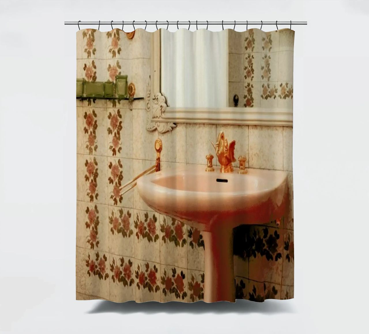 The Pink Sink Duschvorhang von Sebastian Hilgetag
