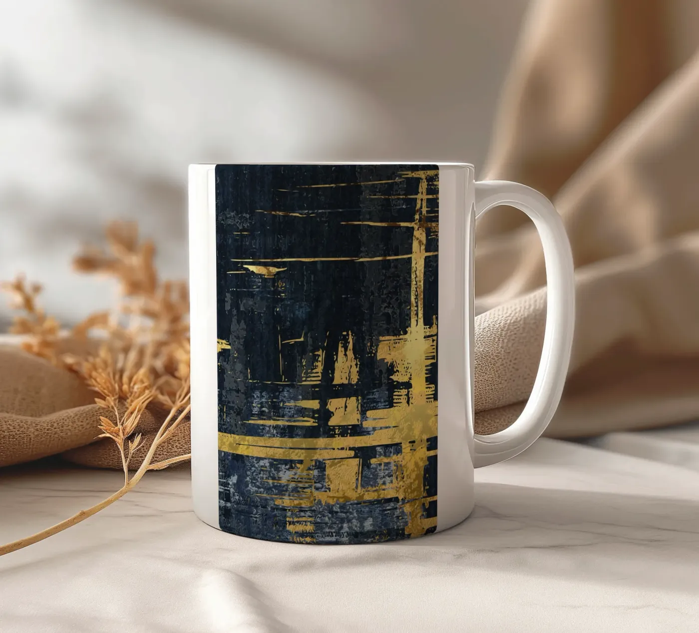 abstract texture ceramic mug by vintageshop