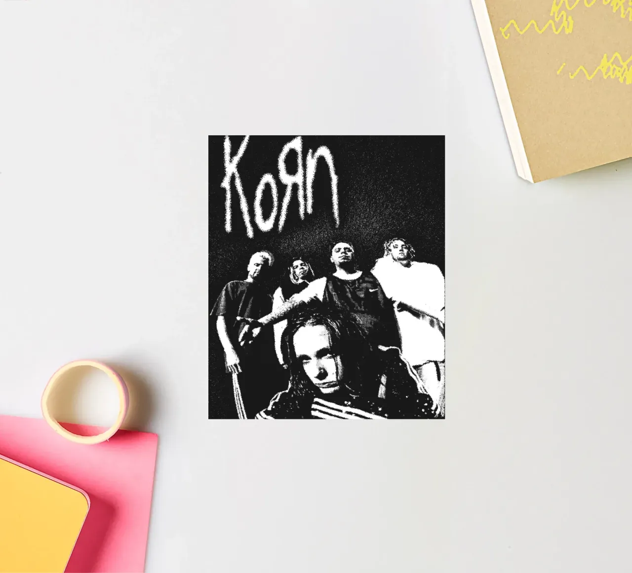 art du groupe korn autocollant de vanhesling