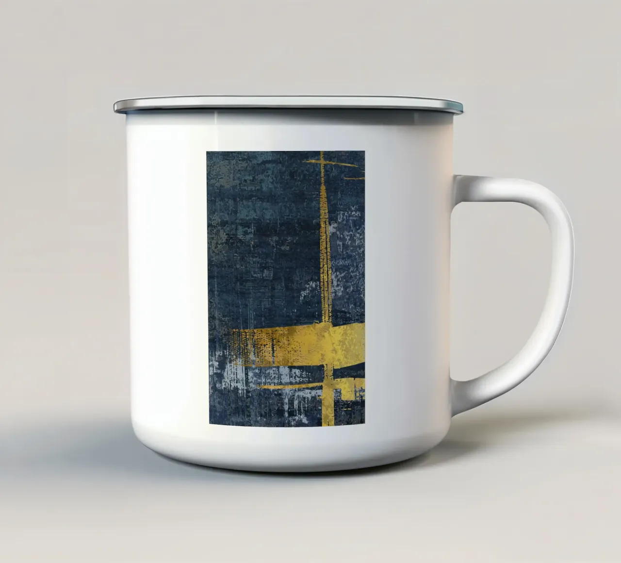 abstract texture black tazza in smalto da vintageshop