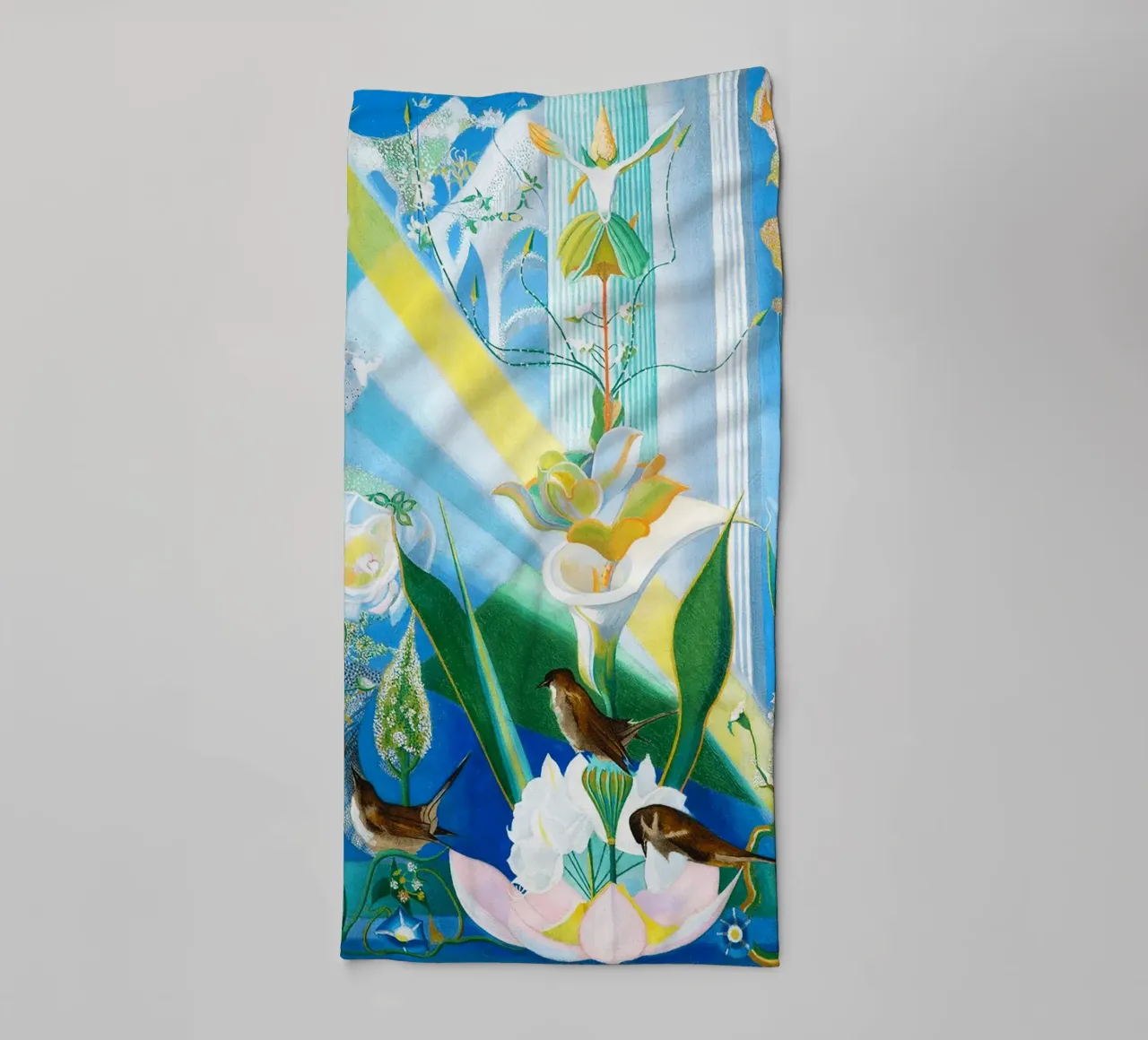 Dance of Spring, Song of the Birds by Joseph Stella – A Cele towel by Classic Art Prints