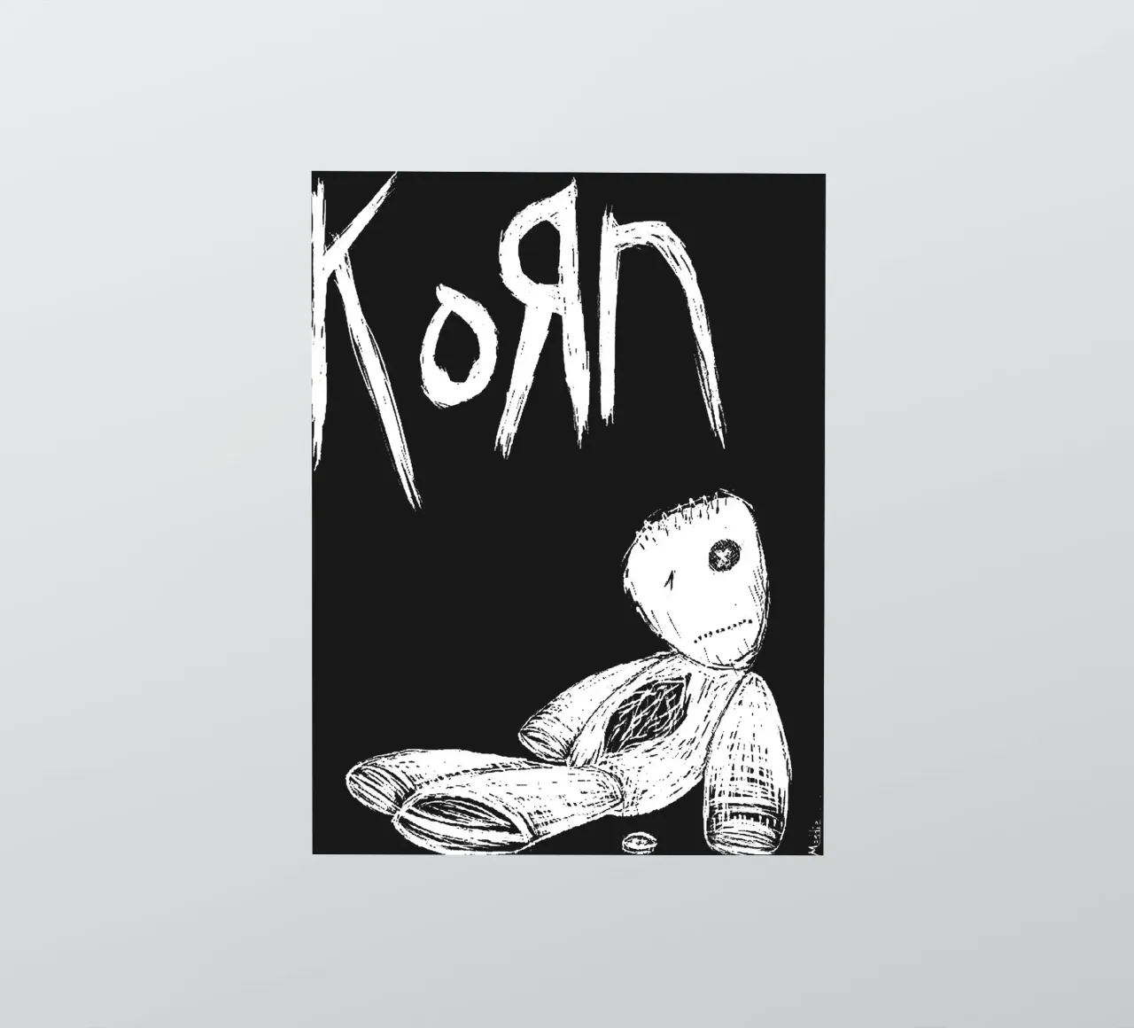art du groupe korn autocollant de vanhesling