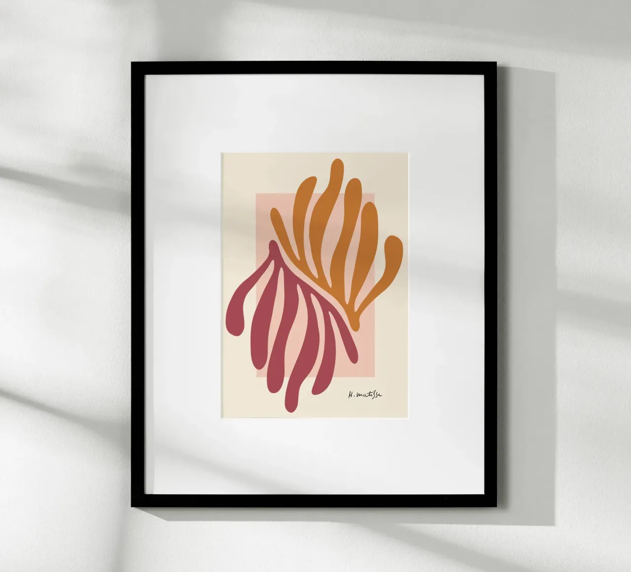 foglie di palma poster con telaio in alluminio da sazkia art