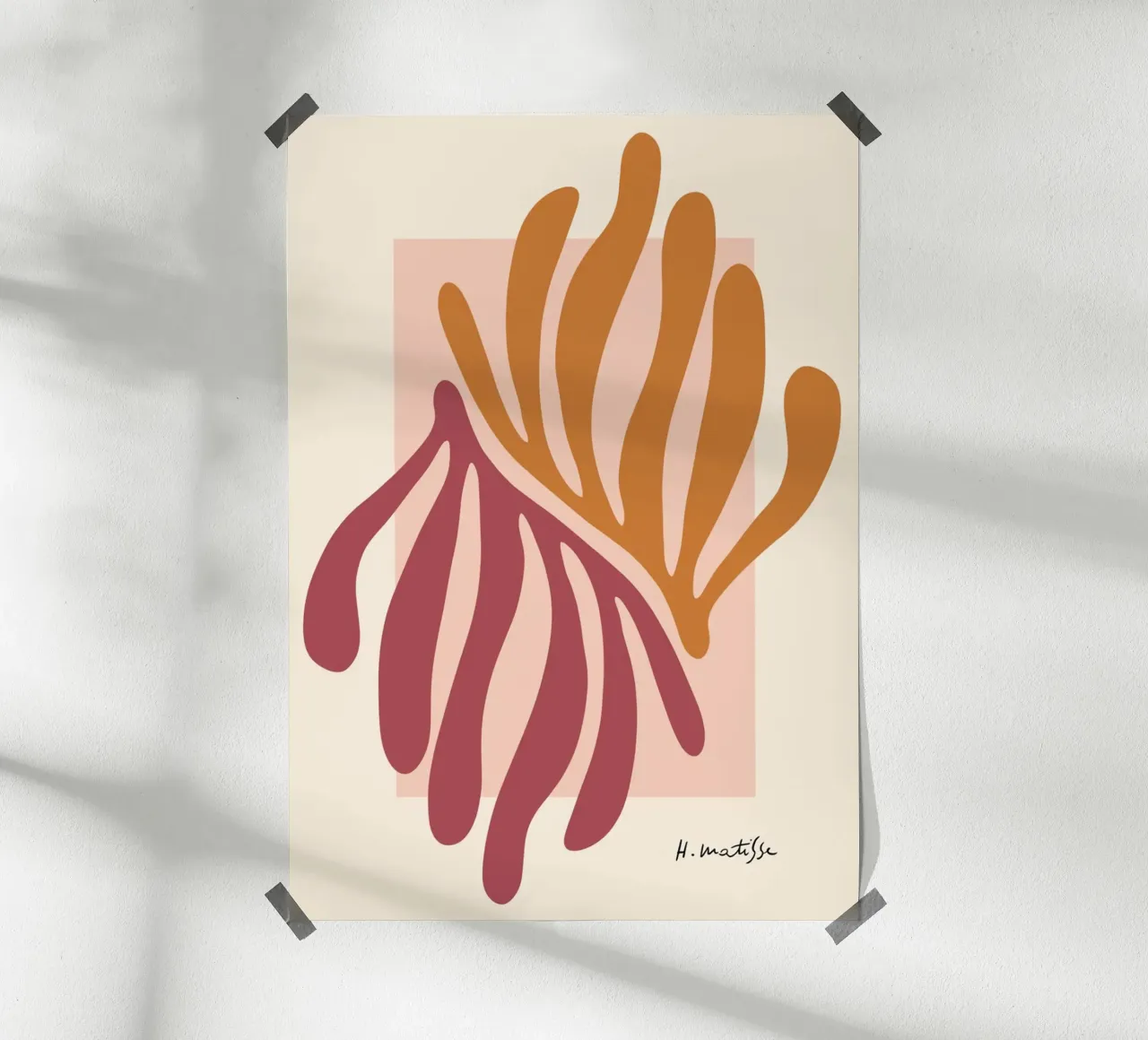 foglie di palma poster con telaio in alluminio da sazkia art