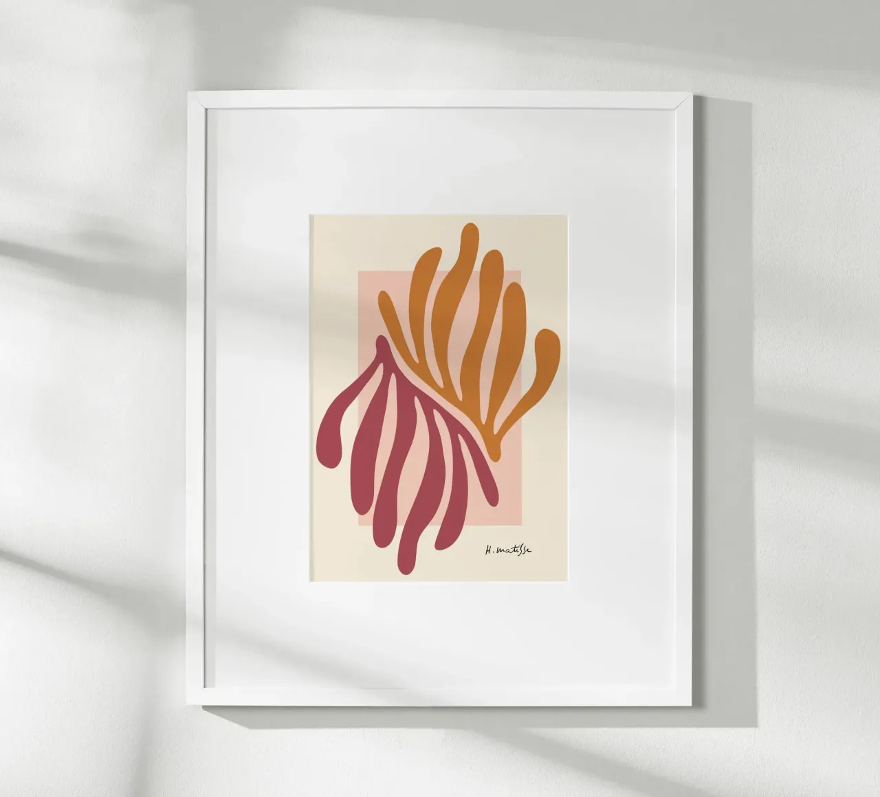 foglie di palma poster con telaio in alluminio da sazkia art