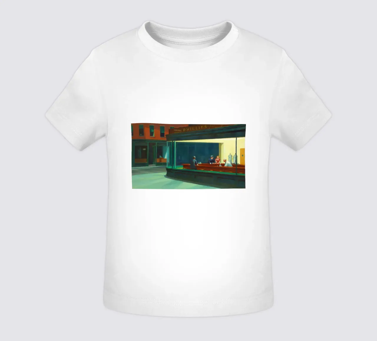 I falchi della notte di Edward Hopper (1942) maglietta neonato da Classic Art Prints