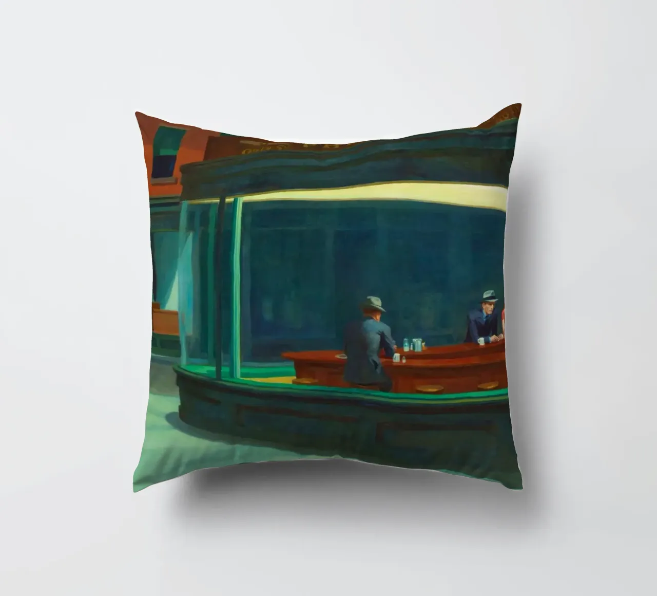 I falchi della notte di Edward Hopper (1942) cuscino da Classic Art Prints