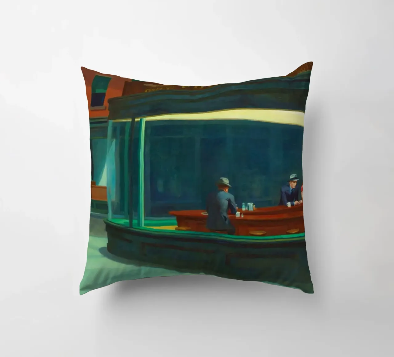 I falchi della notte di Edward Hopper (1942) cuscino da Classic Art Prints