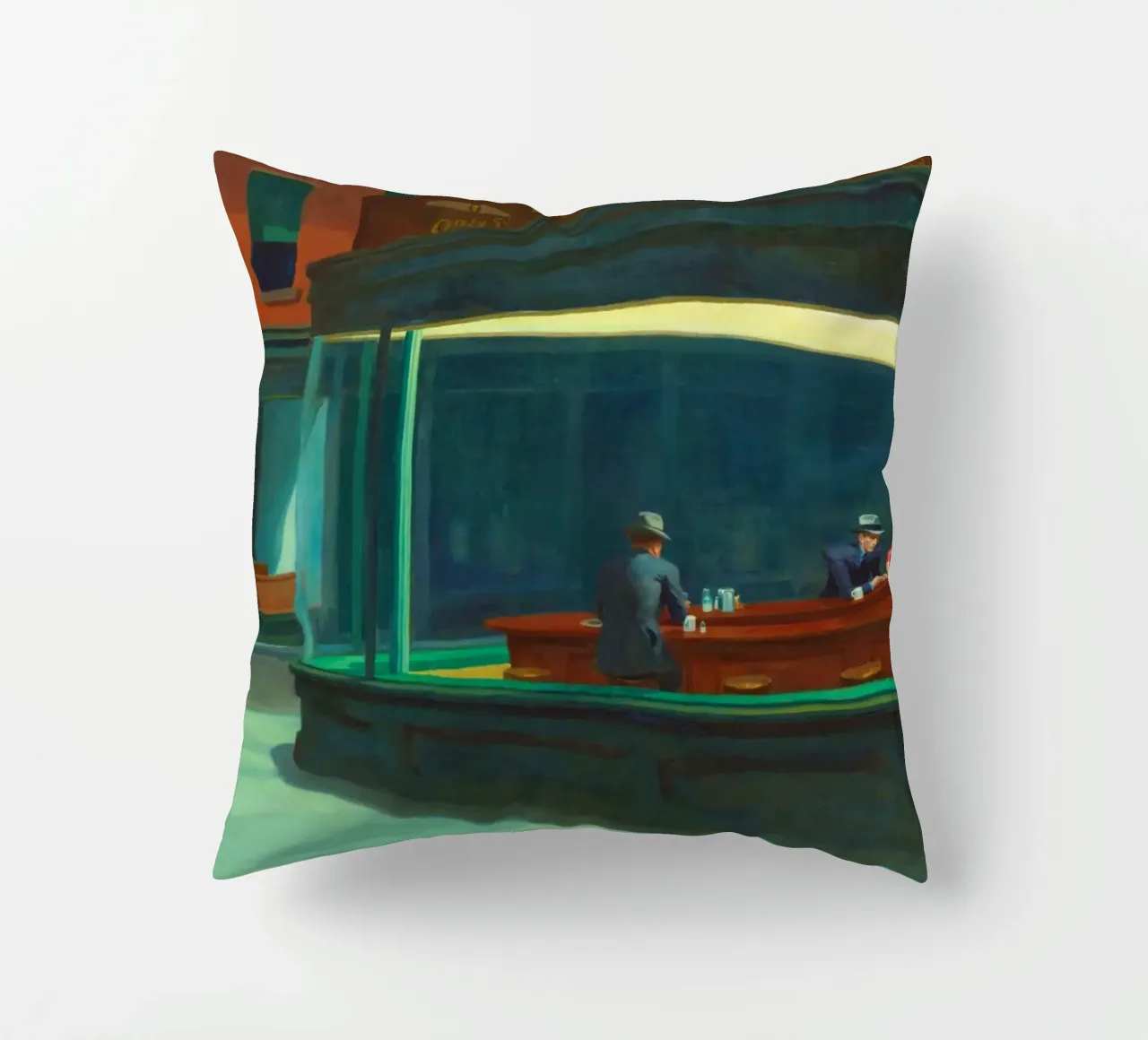I falchi della notte di Edward Hopper (1942) cuscino da Classic Art Prints
