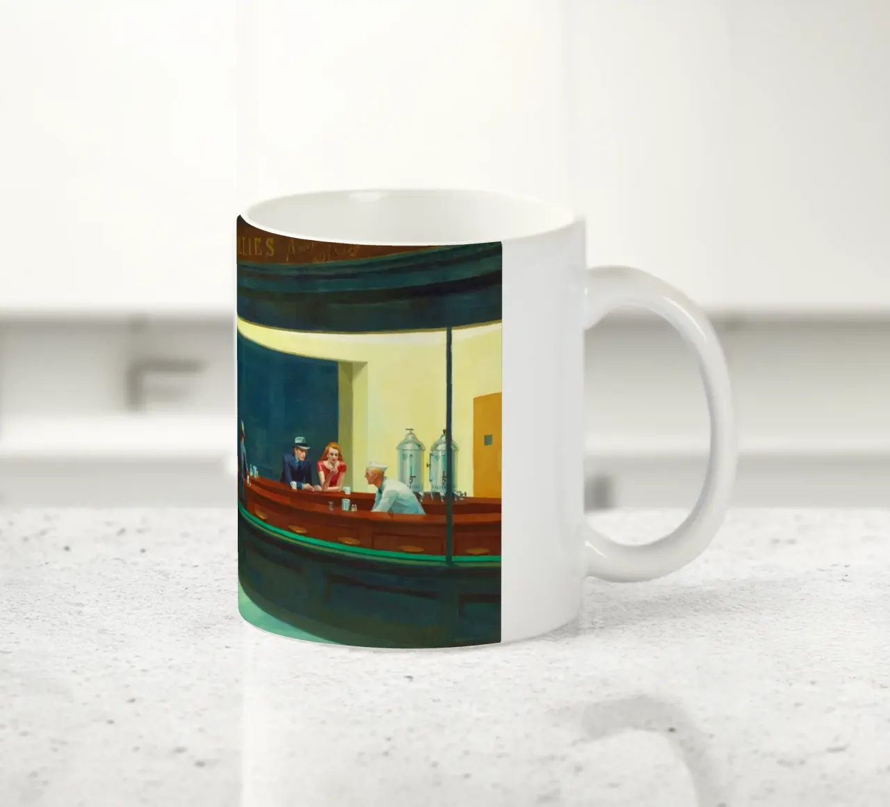 I falchi della notte di Edward Hopper (1942) tazza in ceramica da Classic Art Prints