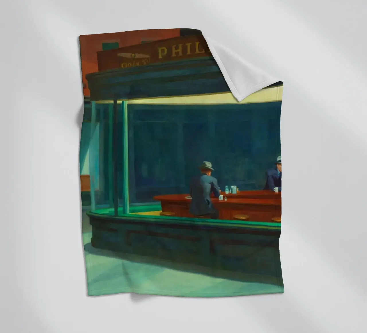 I falchi della notte di Edward Hopper (1942) coperta in pile da Classic Art Prints