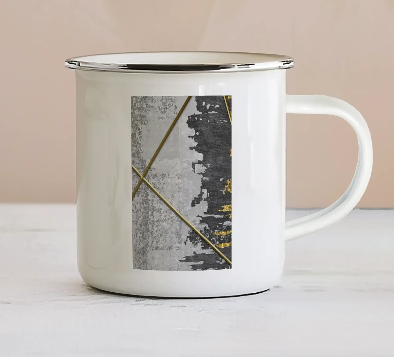 abstract texture art modern tazza in smalto da vintageshop