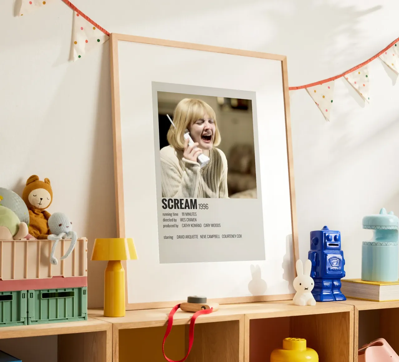 SCREAM 1996 poster con telaio in legno da MVFminimalist