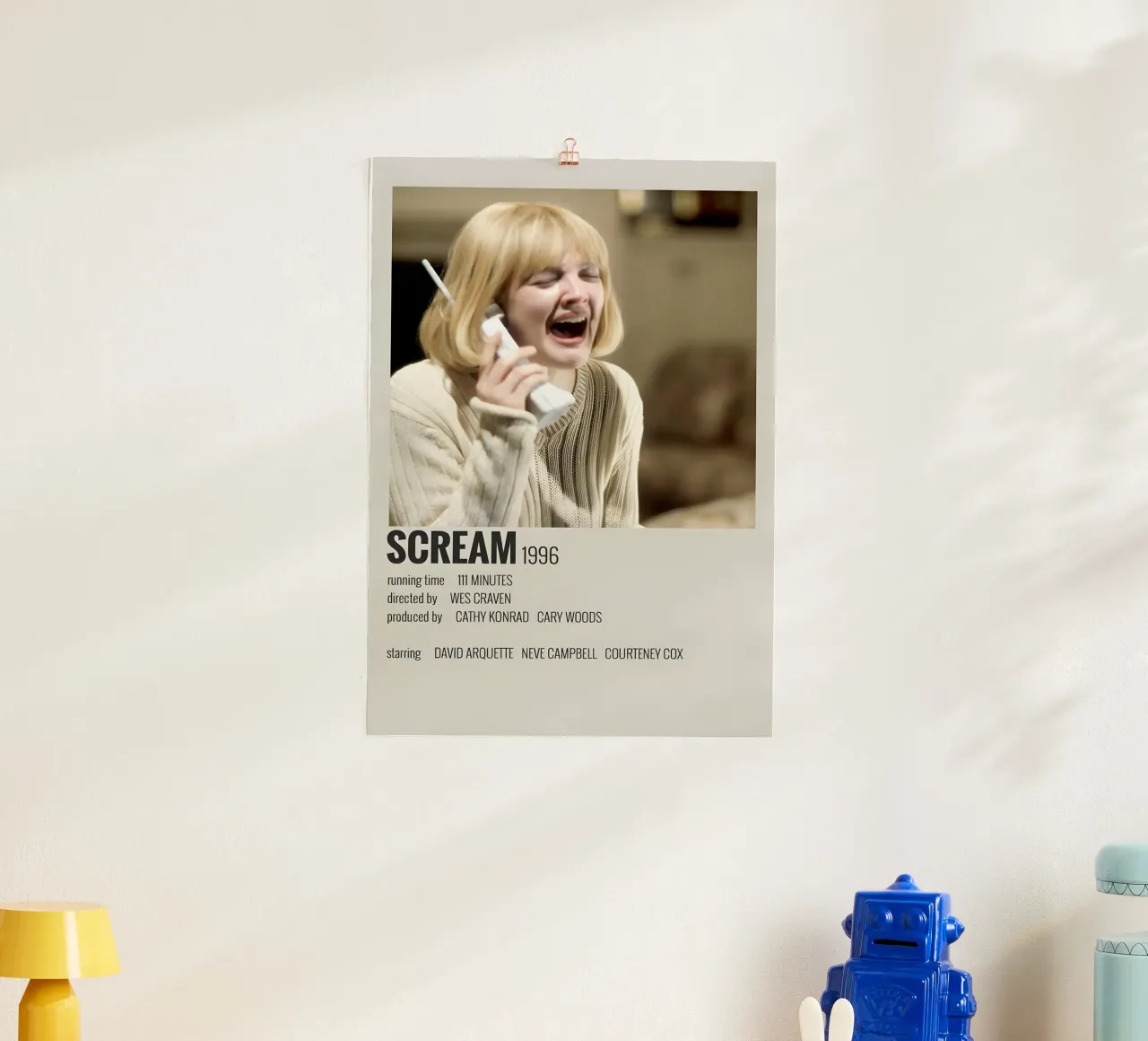 SCREAM 1996 poster con telaio in legno da MVFminimalist