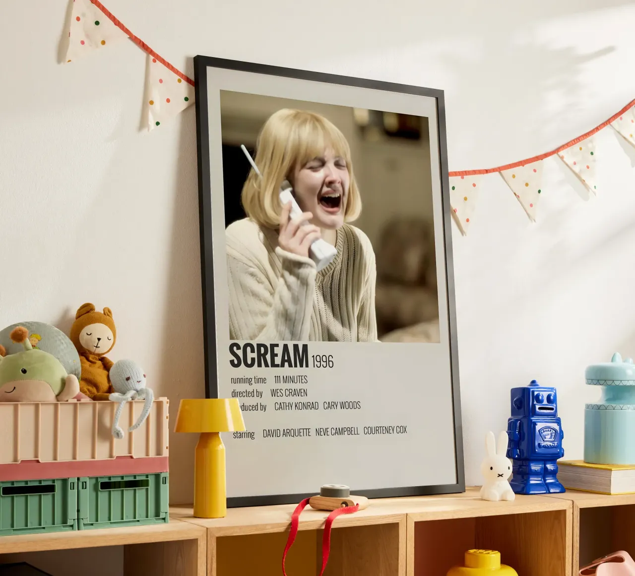 SCREAM 1996 poster con telaio in legno da MVFminimalist