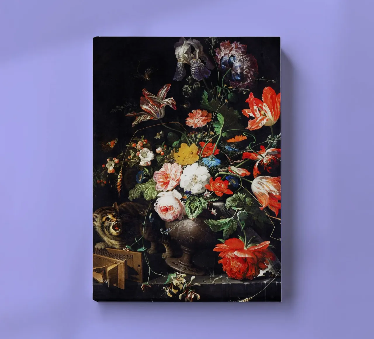 The Overturned Bouquet by Abraham Mignon 1660 notebook by Venus Art