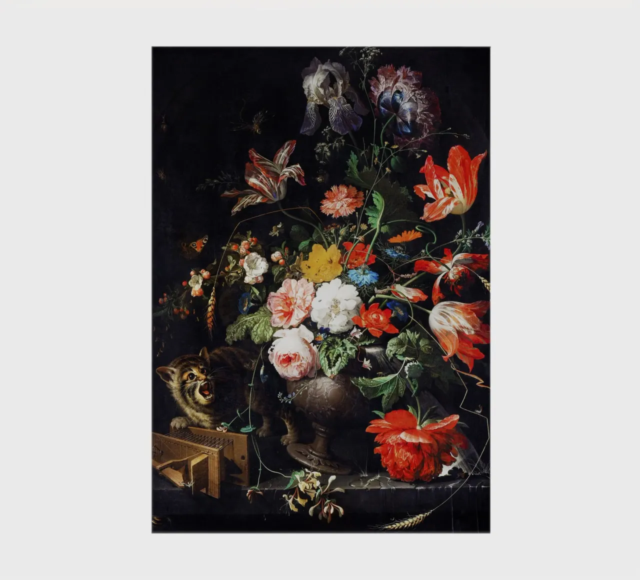 The Overturned Bouquet by Abraham Mignon 1660 notebook by Venus Art
