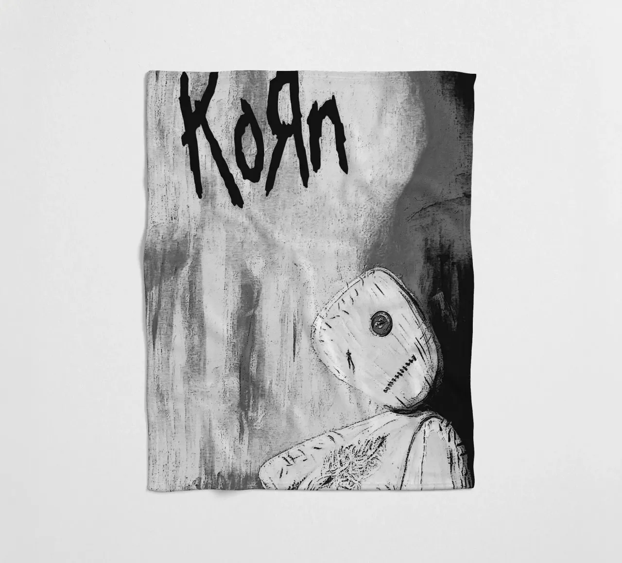 korn band art fleece blanket by vanhesling