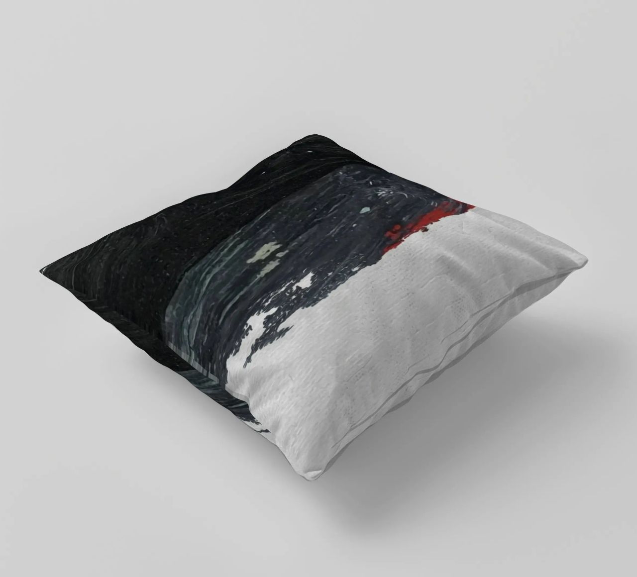abstract texture black and red cuscino da vintageshop