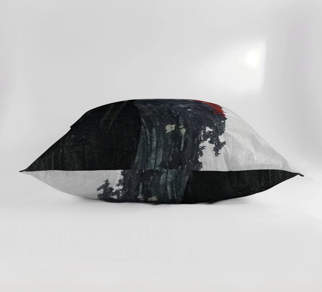 abstract texture black and red cuscino da vintageshop