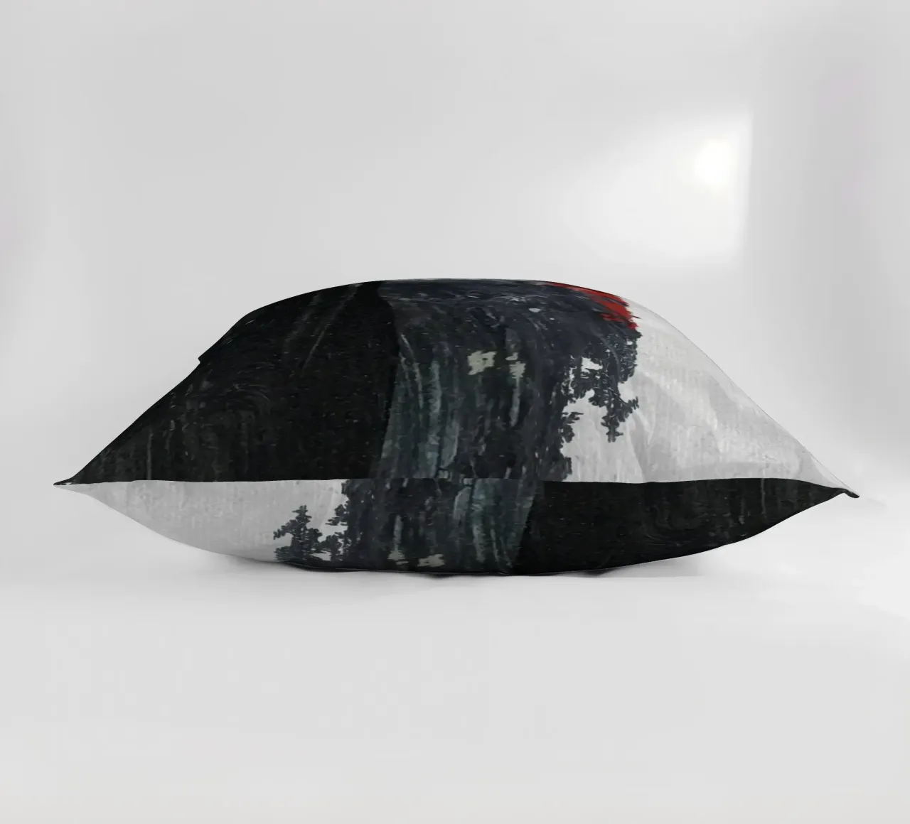 abstract texture black and red cojín de vintageshop